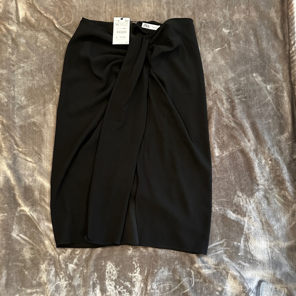 Zara Knotted Midi Skirt